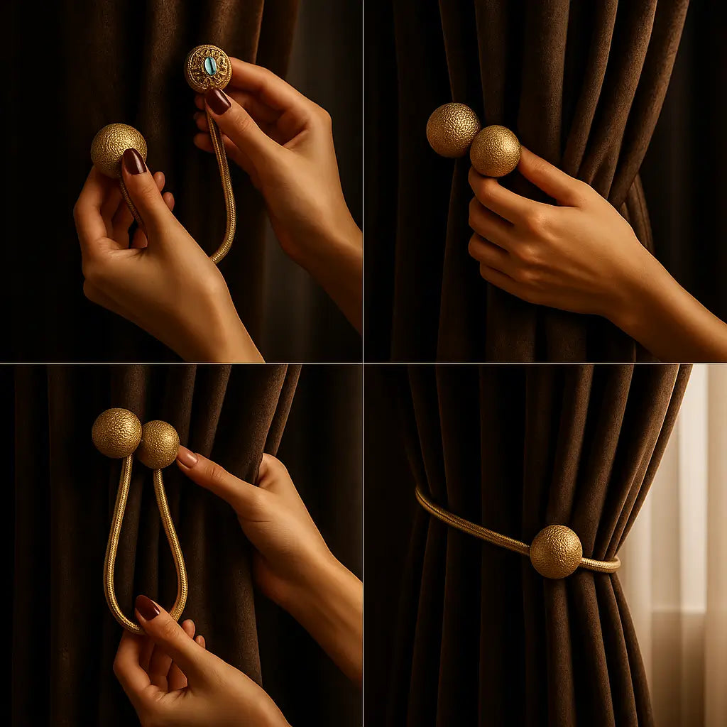 Prendedor de Cortina Dourado