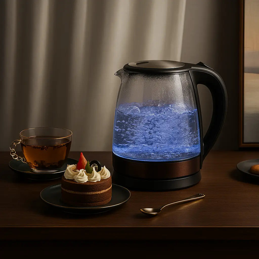 Chaleira Elétrica de Vidro e Inox 2LT