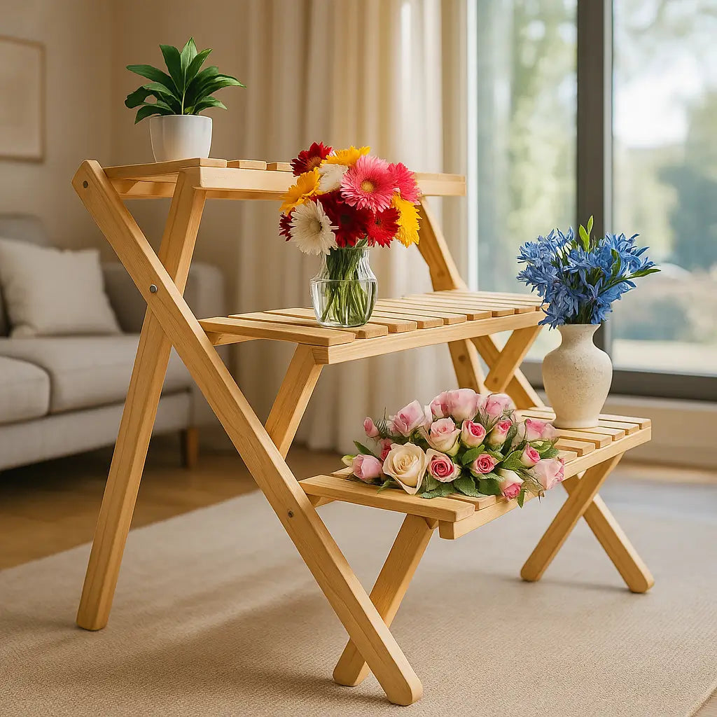 Suporte Triangular de Flores