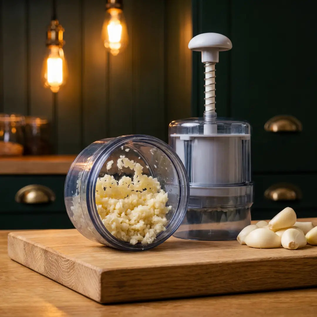 PressMaster — Triturador de Alta Pressão para Alho, Cebola e Vegetais