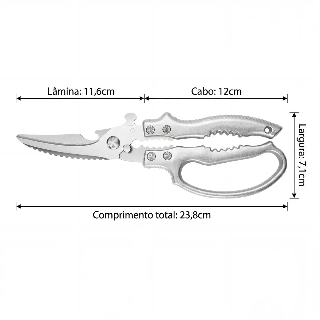 CutMaster – Tesoura Profissional de Cozinha Inox